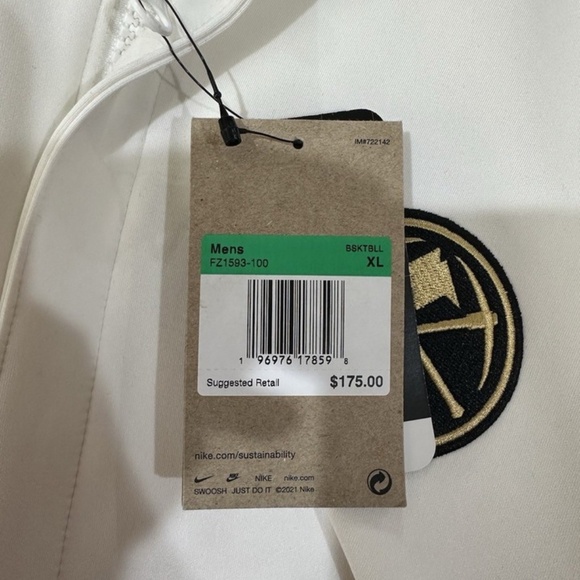 Nike Denver Nuggets 2023 NBA Champions Athletic Jacket Mens XL FZ1593-100 NEW - Picture 3 of 3